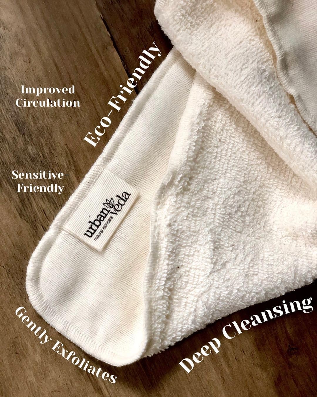 Urban Veda Muslin Cloths | 100% Cotton Towels | Dual Sided Face Wash Cloth | Safe to Use Makeup Remover Towels | Baby WashCloths | Men & Women Skin Care Face Towels | Reusable Face Wipes | Pack of 3