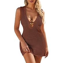 FAIRY SEASON Womens Crochet Cover Ups Knit Hollow Out Sleeveless Dress Swimsuit Bathing Suit Coverup 2026 for Beach Pool
