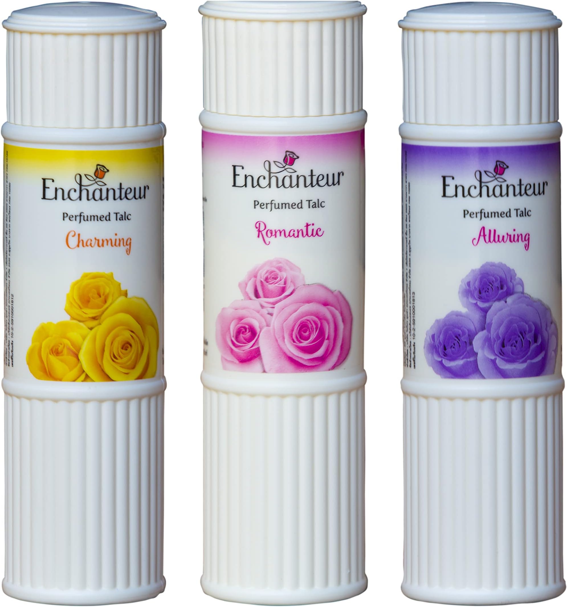 Perfumed Body Talcum Powder Charming, Romantic & Alluring Scent (Pack of 3 X 100 g.) by Enchanteur