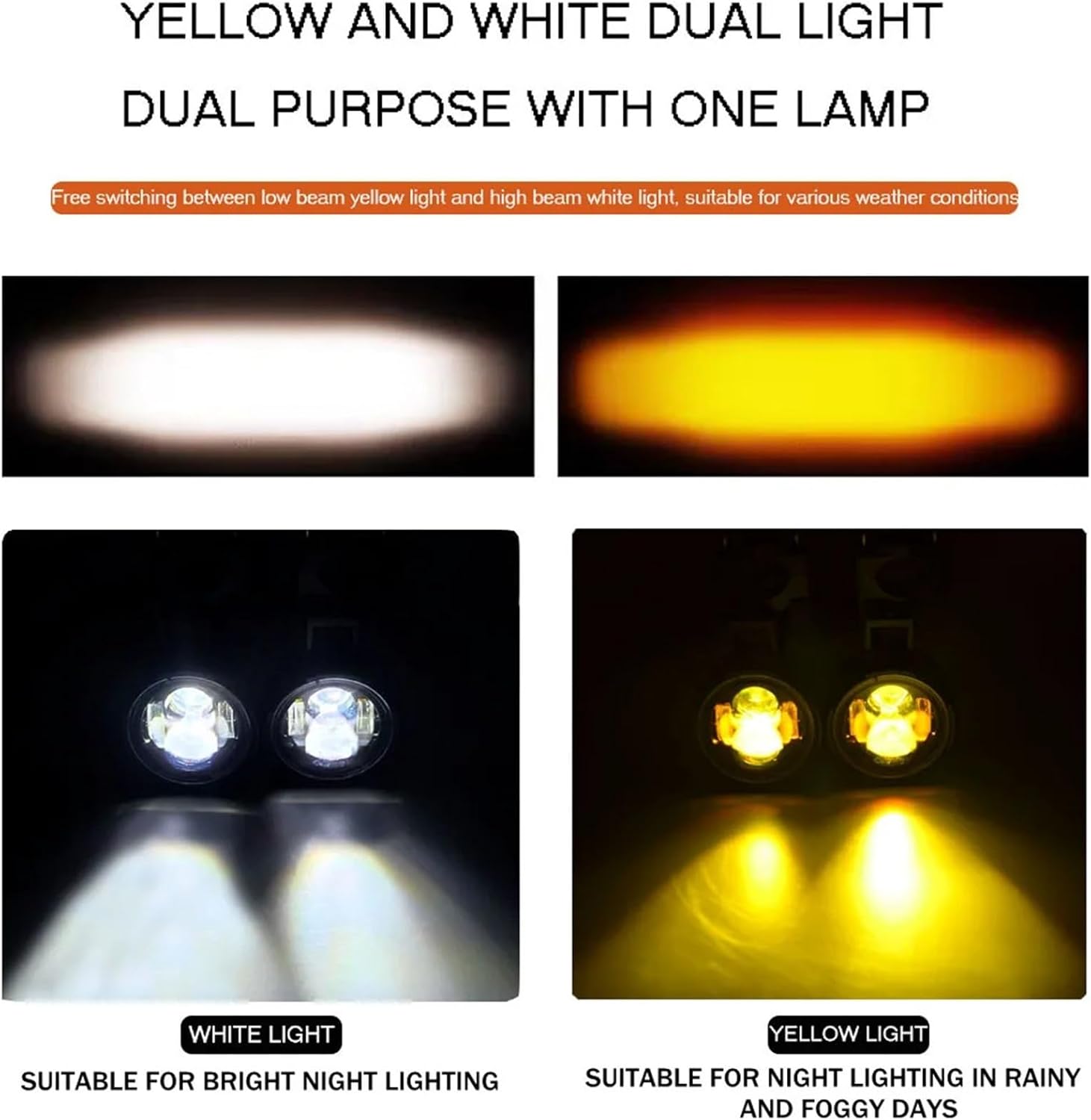 スポットライト補助フォグランプ オートバイ用フォグランプ LED補助運転ランプ ヘッドライト スポットライト 100W 有線スイッチ