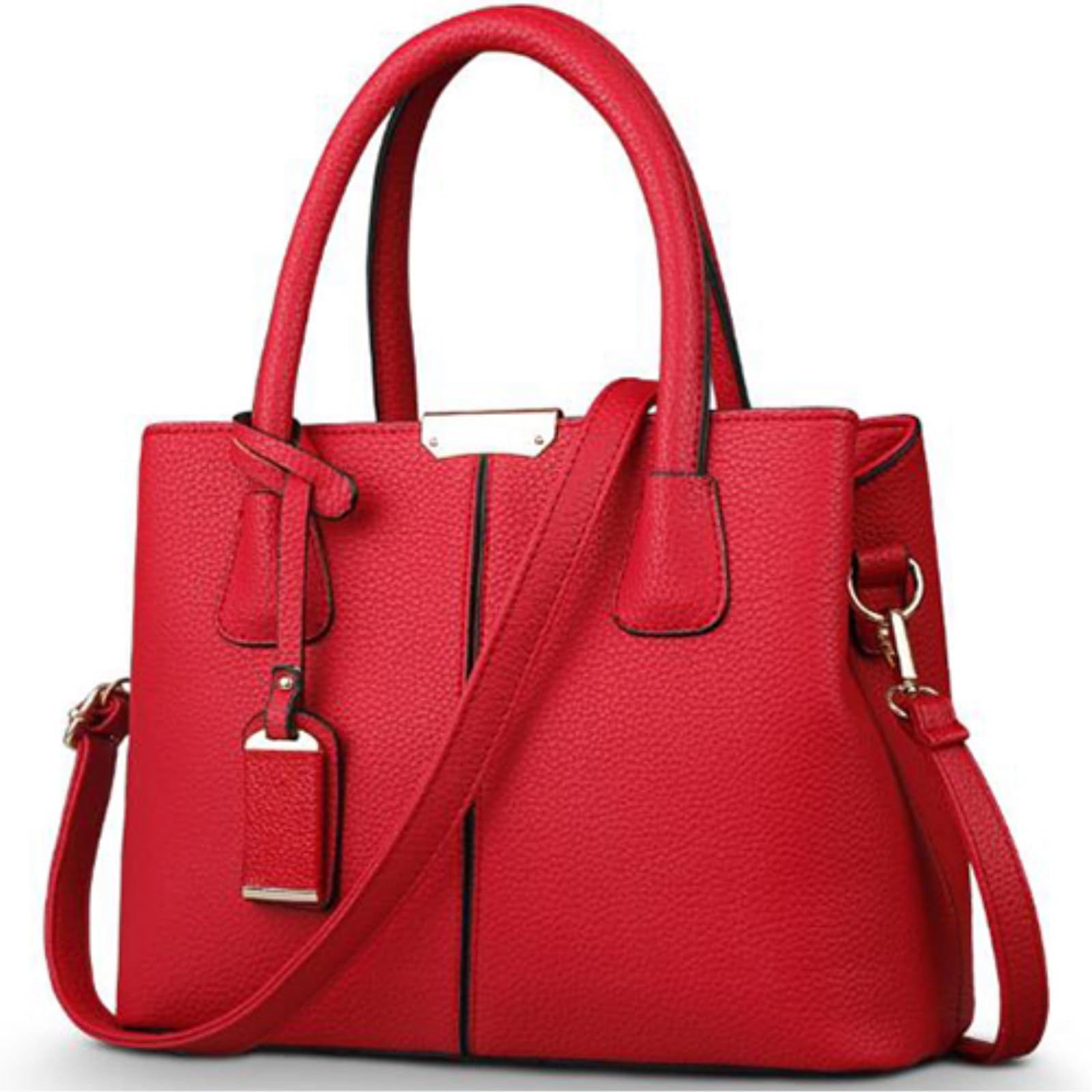 Sac à main femme grand format rouge vin élégant modèle carré