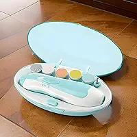 Aparador Elétrico De Unha Para Bebê, Cortador Com Lixa Suave, Kit Com 6 Lixas, Silencioso, Iluminação LED, Portátil, Marca VARENZIA