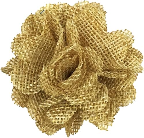 Miniatura 9 de allydrew Shabby Chic - Flor de arpillera de 3 pulgadas de diámetro (juego de 12), champán