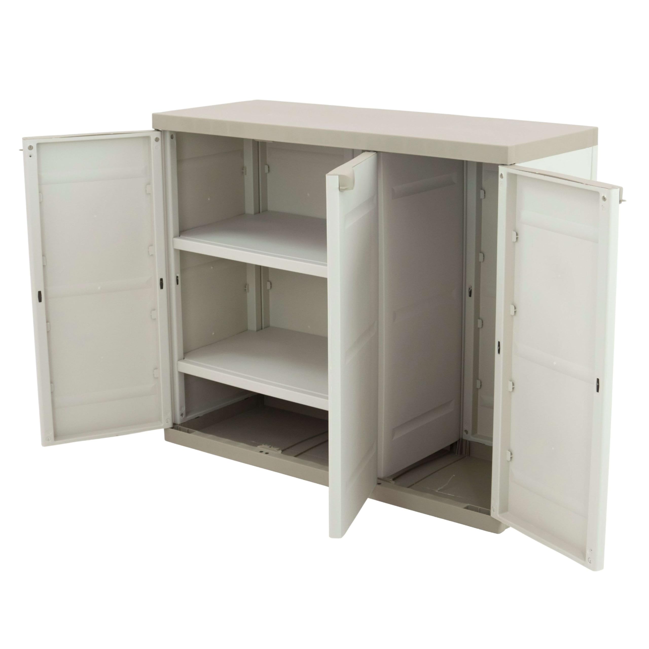 Plastiken (HLKRQ) Titanium Armarios, Beige, 105 (largo horizontal), 44 (ancho), 88 (alto) cm