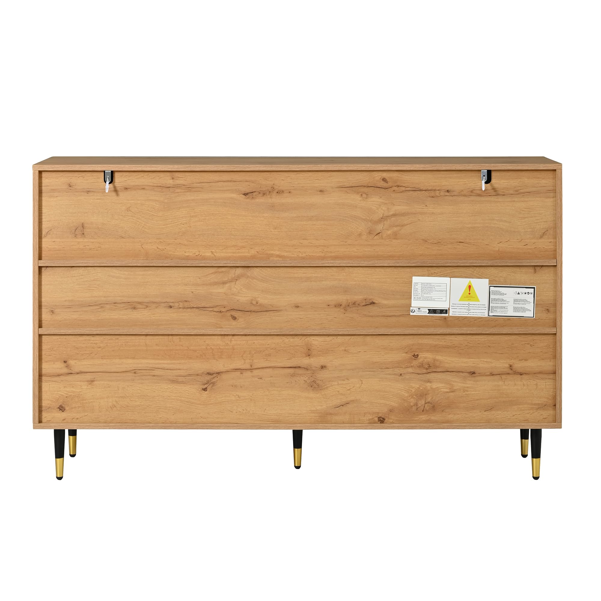 HAINEW Komoda z 4 drzwiami i 2 szufladami, szafka bufetowa, szafka pomocnicza, szafka do przechowywania, szafka kuchenna z 1 otwartą półką, 140 x 40 x 84,5 cm, kolor naturalny + czarny, HD26062504