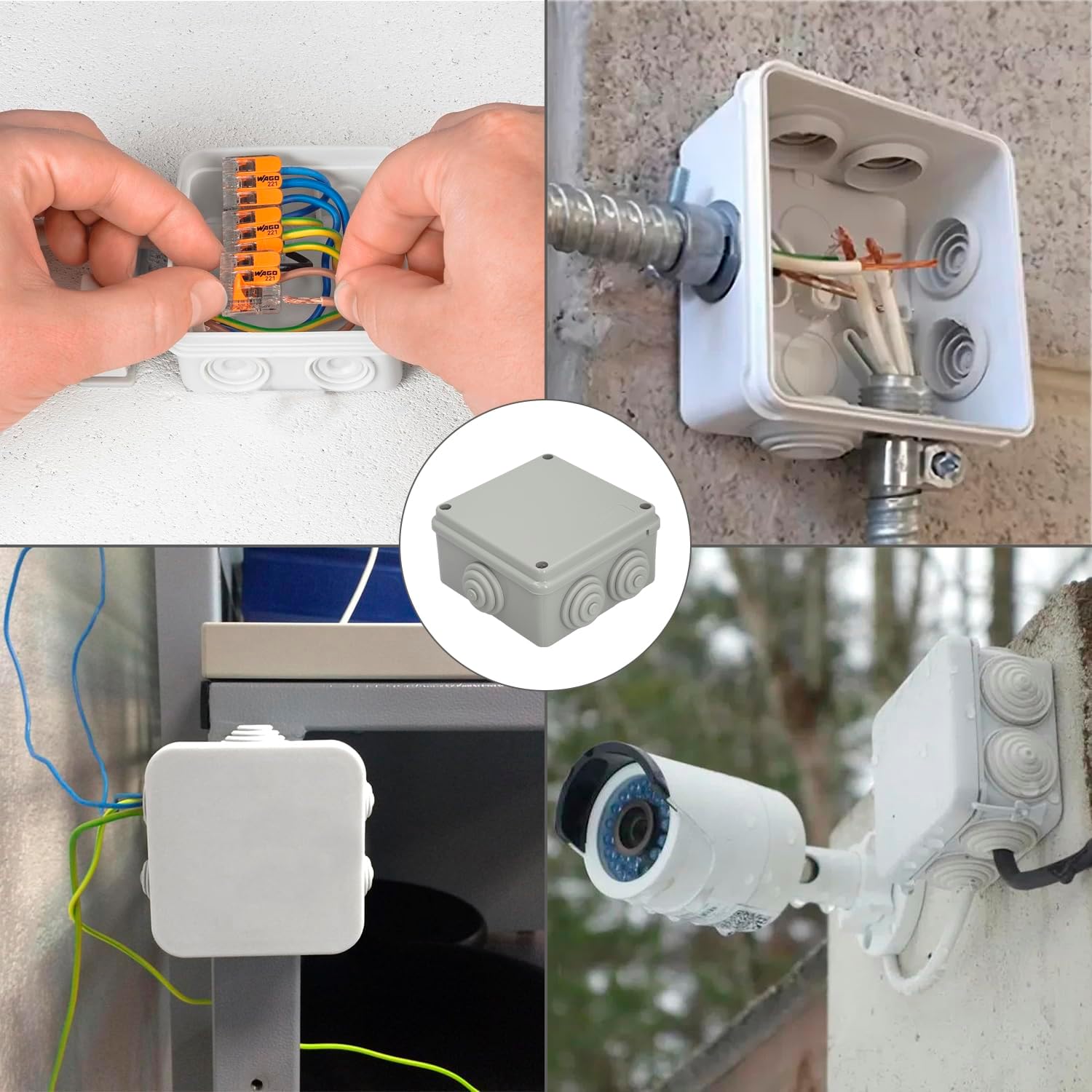 Wolfpack Linea Profesional Superfie Waterproof Box with Screws 100 x 100 x 50 mm