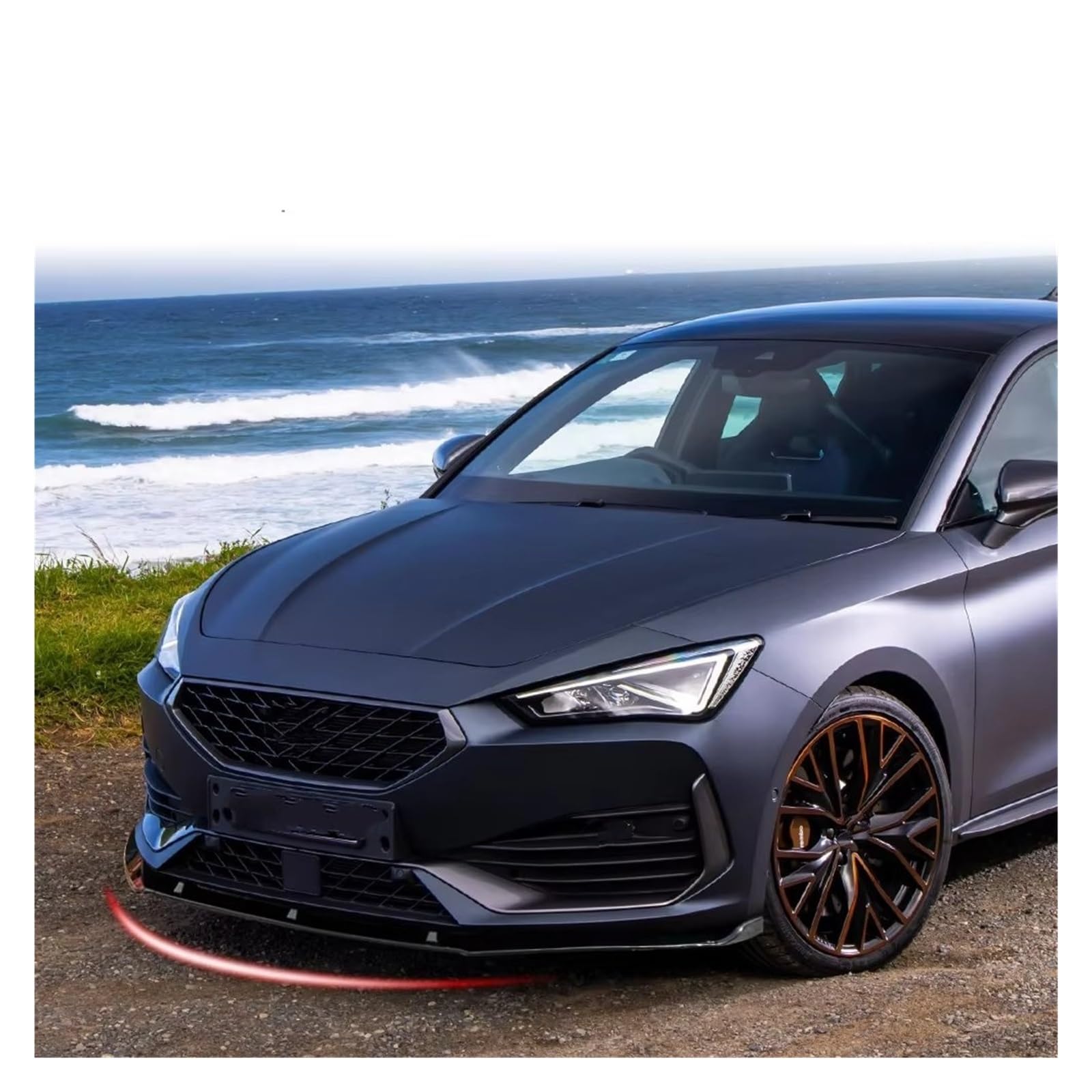 Spoiler Delantero para Seat para Leon MK4 para Cupra para KL S/para SS/C para S/T 2021-2024 Parachoques Delantero Difusor Labio Divisor Spoiler Guard Alerón Delantero Frontal