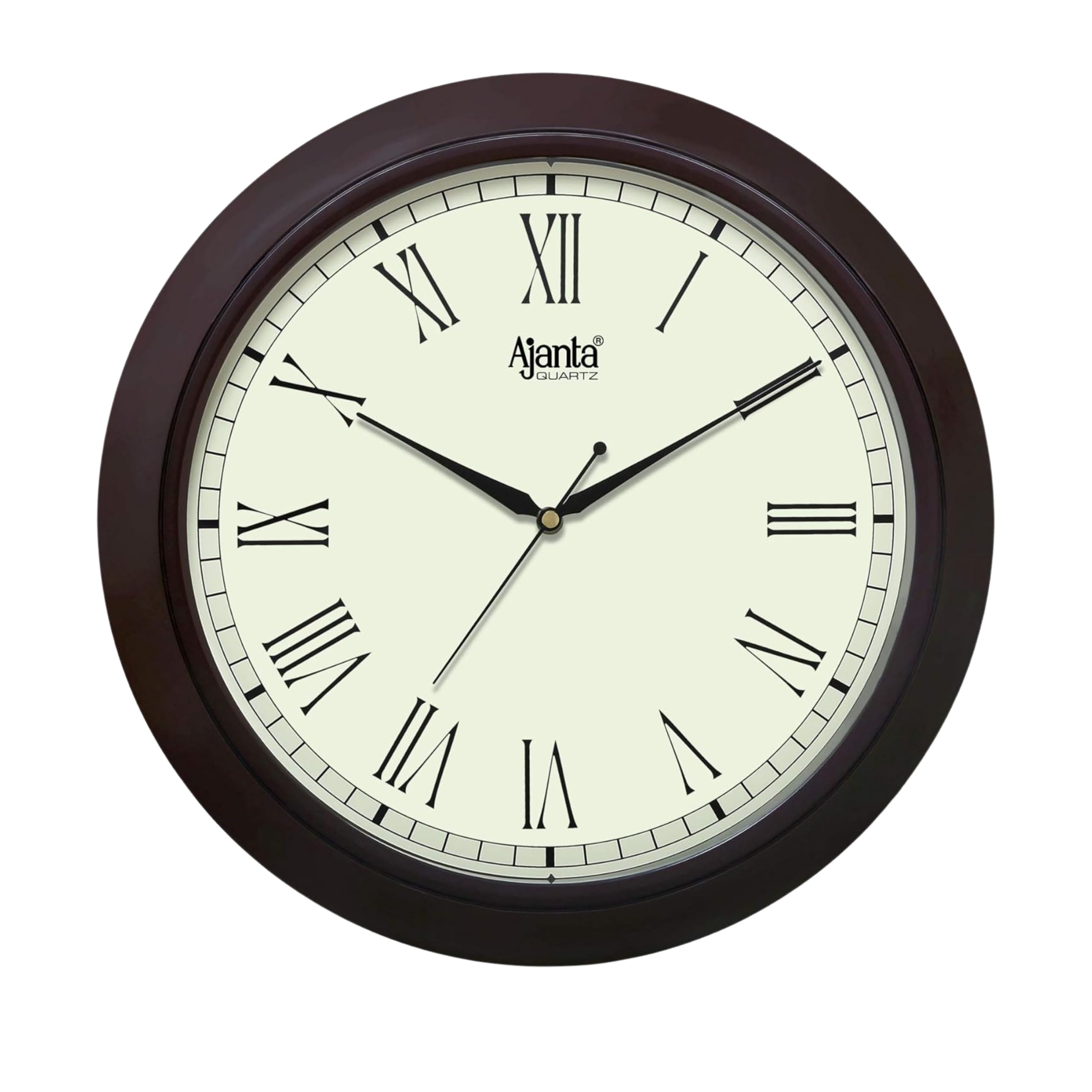 ajanta Plastic Round Sweep Analog Clock (31 Cm X 31 Cm X 3.5 Cm, Brown), Abstract-picture-23