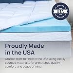 Sure2Sleep Twin XL Size, 3-Inch, Gel Swirl Memory Foam Mattress Topper Made in USA.