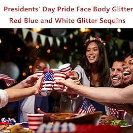 Go Ho Red and Blue Body Glitter Set,Singer Concerts Face Glitter Gel Makeup,Holographic Long Lasting Chunky Sequins Glitters for Eye Lip Hair Nails,Festival Rave Accessories,Blue&Red