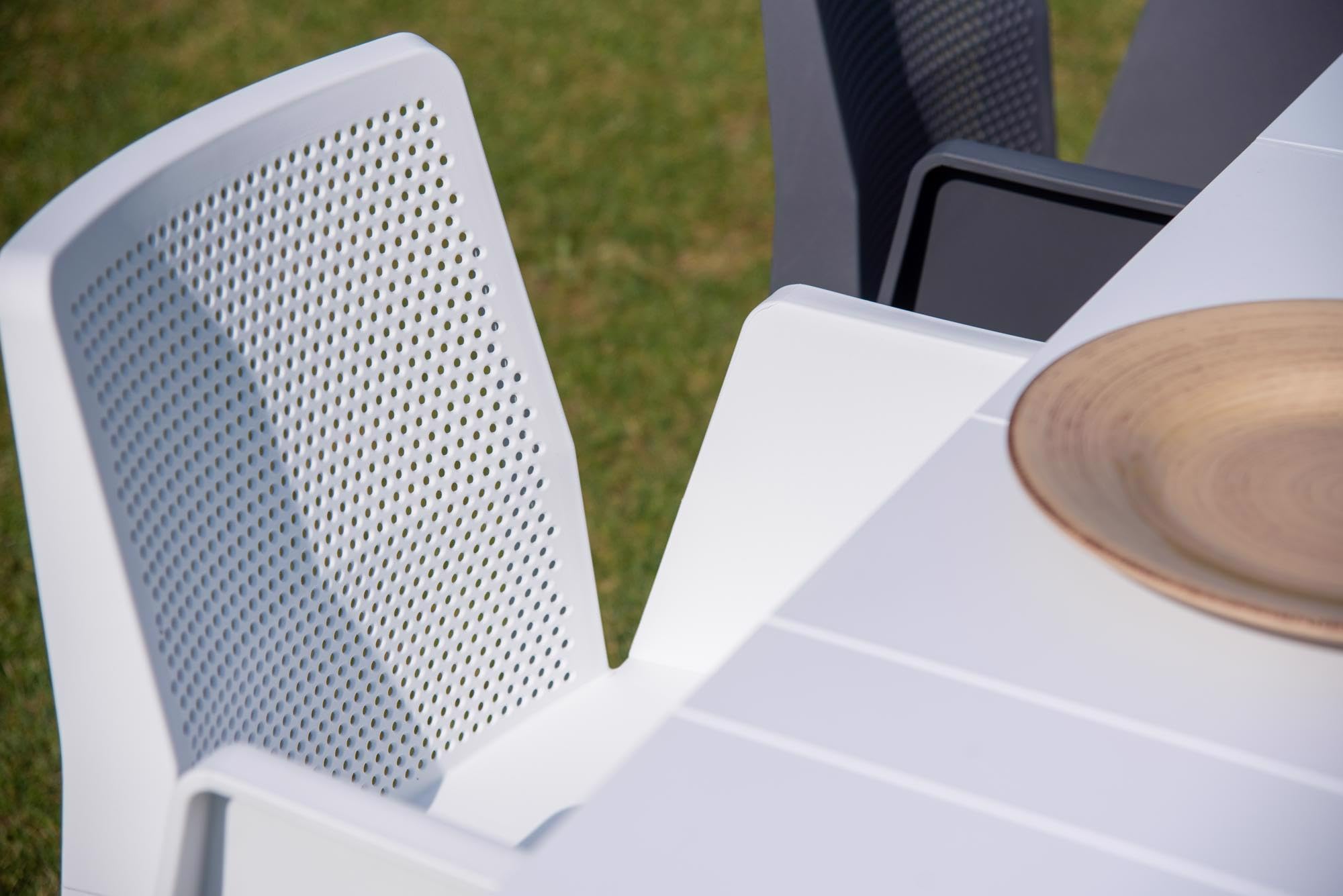 GARBAR Play Set 2 Silla con Brazos Exterior | jardín, terraza, balcón, Picnic, Camping, Catering, Eventos, reuniones | diseño, Ligero, apilable | Chocolate