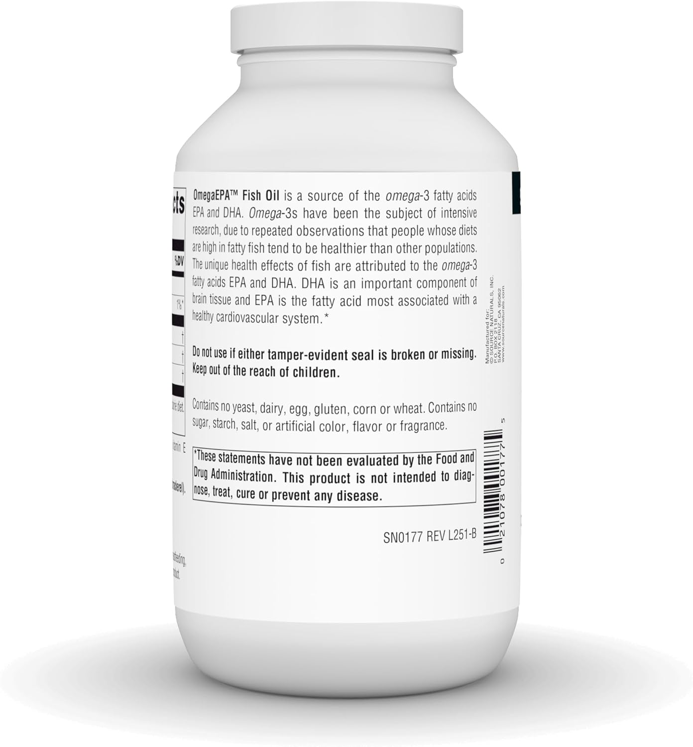 Source Naturals OmegaEPA Fish Oil - Marine Lipids with EPA & DHA Supports Cardiovascular & Brain Health - 200 Softgels