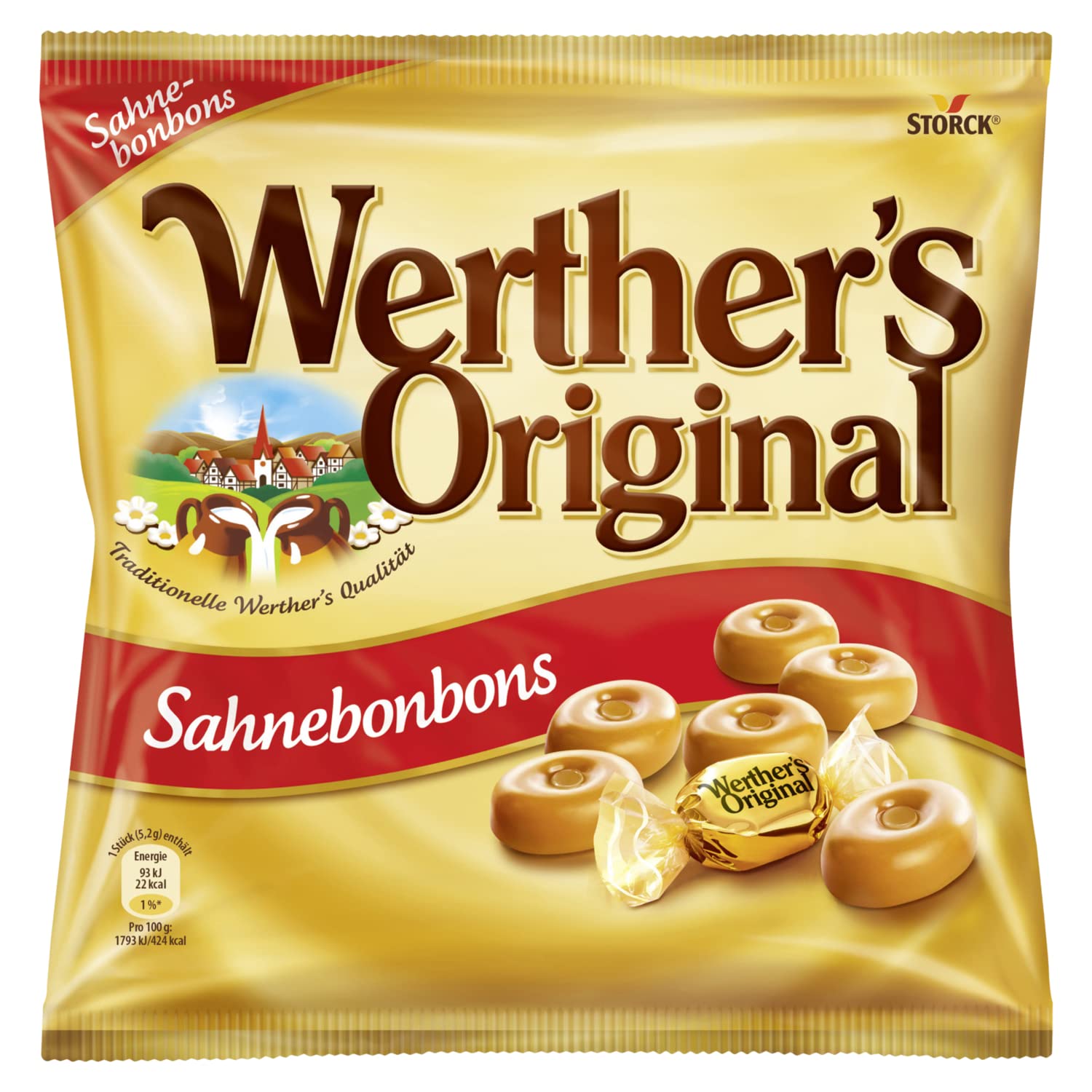 Werther's Original – 15 x 120 g – klasyczne cukierki śmietankowe o pysznym smaku karmelowym