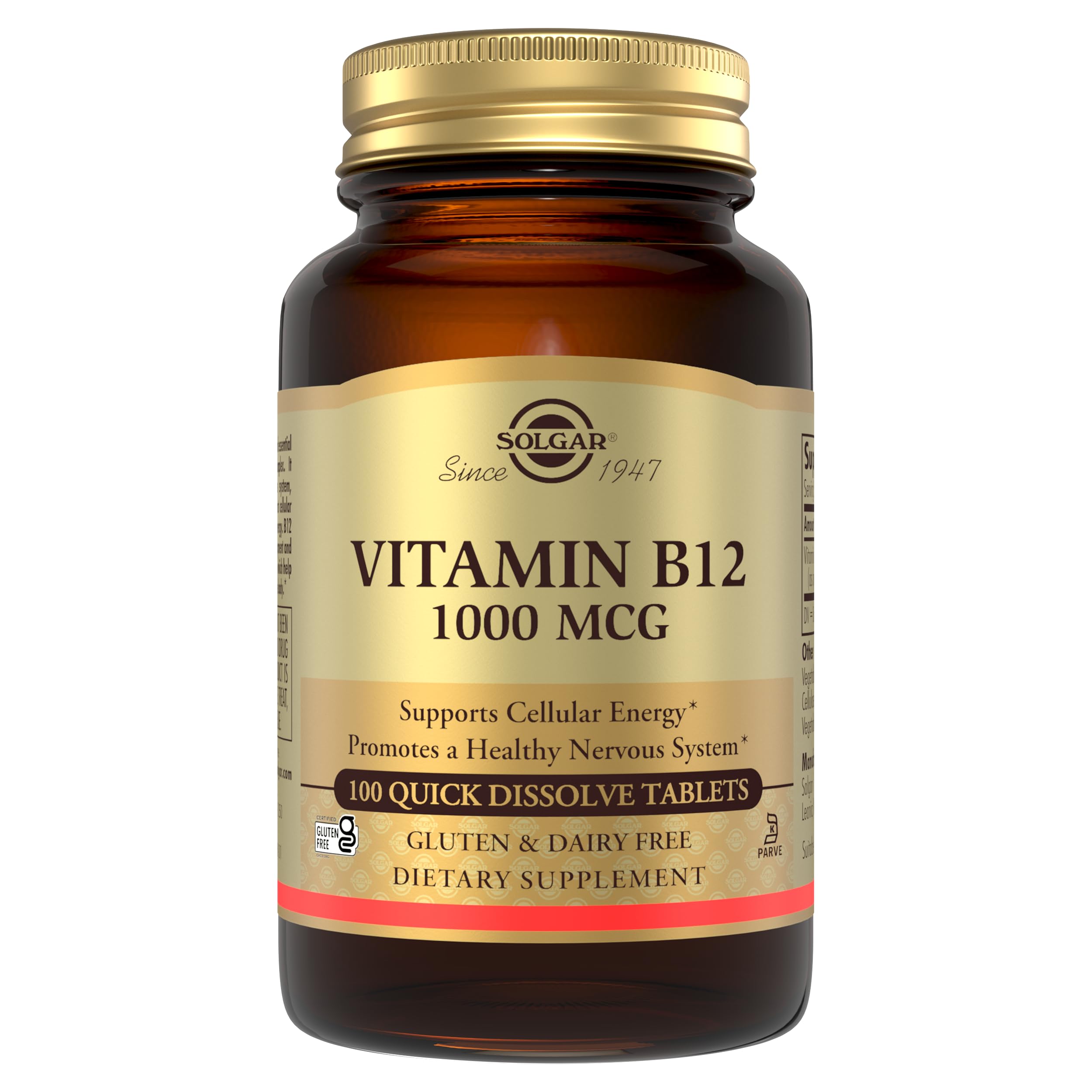 Solgar Sublingual Vitamin B12 1000 mcg - 250 Nuggets, Pack of 2 - Non-GMO, Vegan, Gluten Free, Dairy Free, Kosher - 500 Total Servings — Amazon image 7