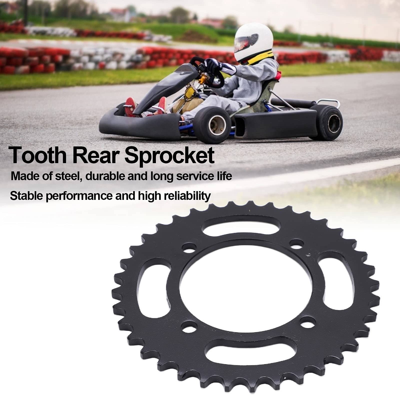 Buachois Pignon Arrière 420 - 37 Dents Diamètre Intérieur 76 Mm Acier - Compatible Vélo Électrique Kart Quad