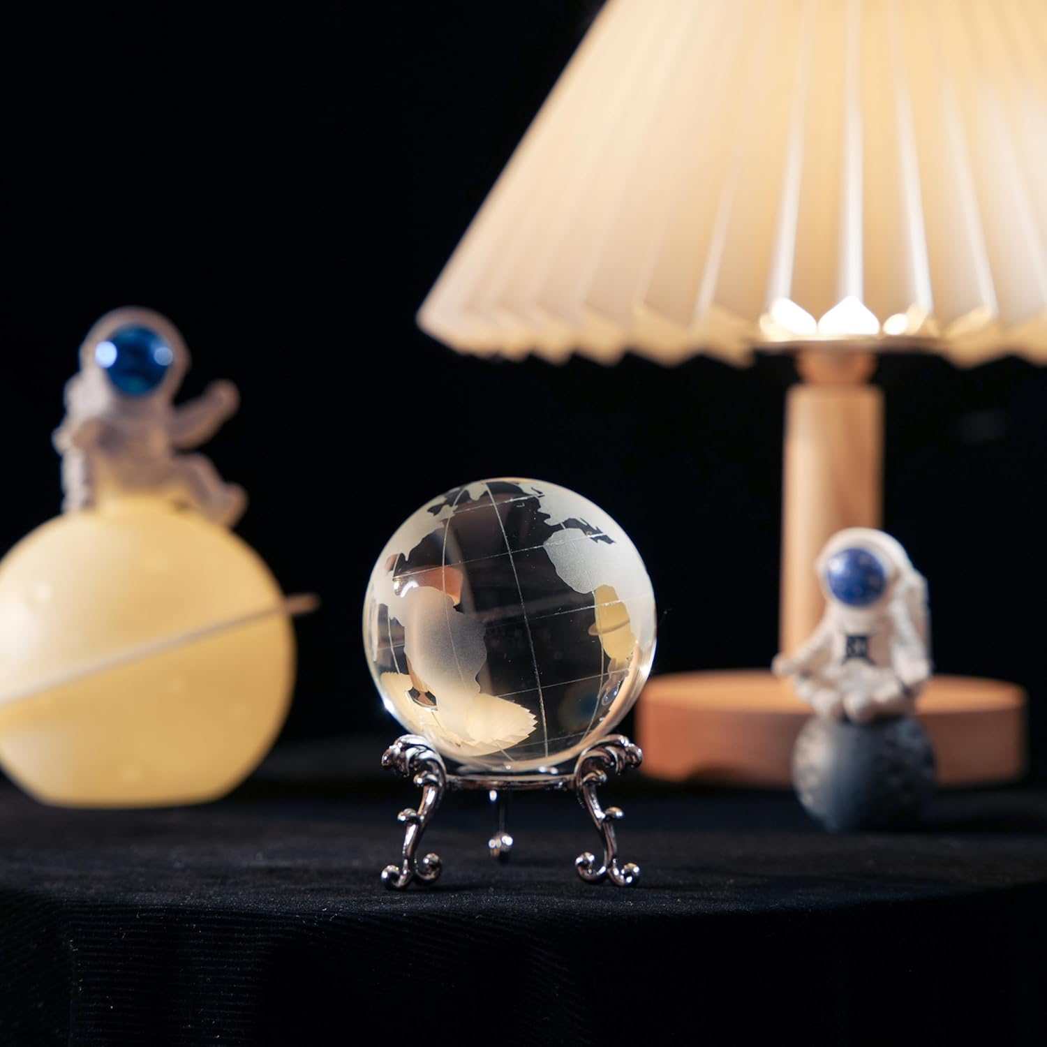 2.3 inch Glass World Globe Ball Crystal Sphere Paperweight for Home Office Desk Ornaments Nautical Decor - Image 5