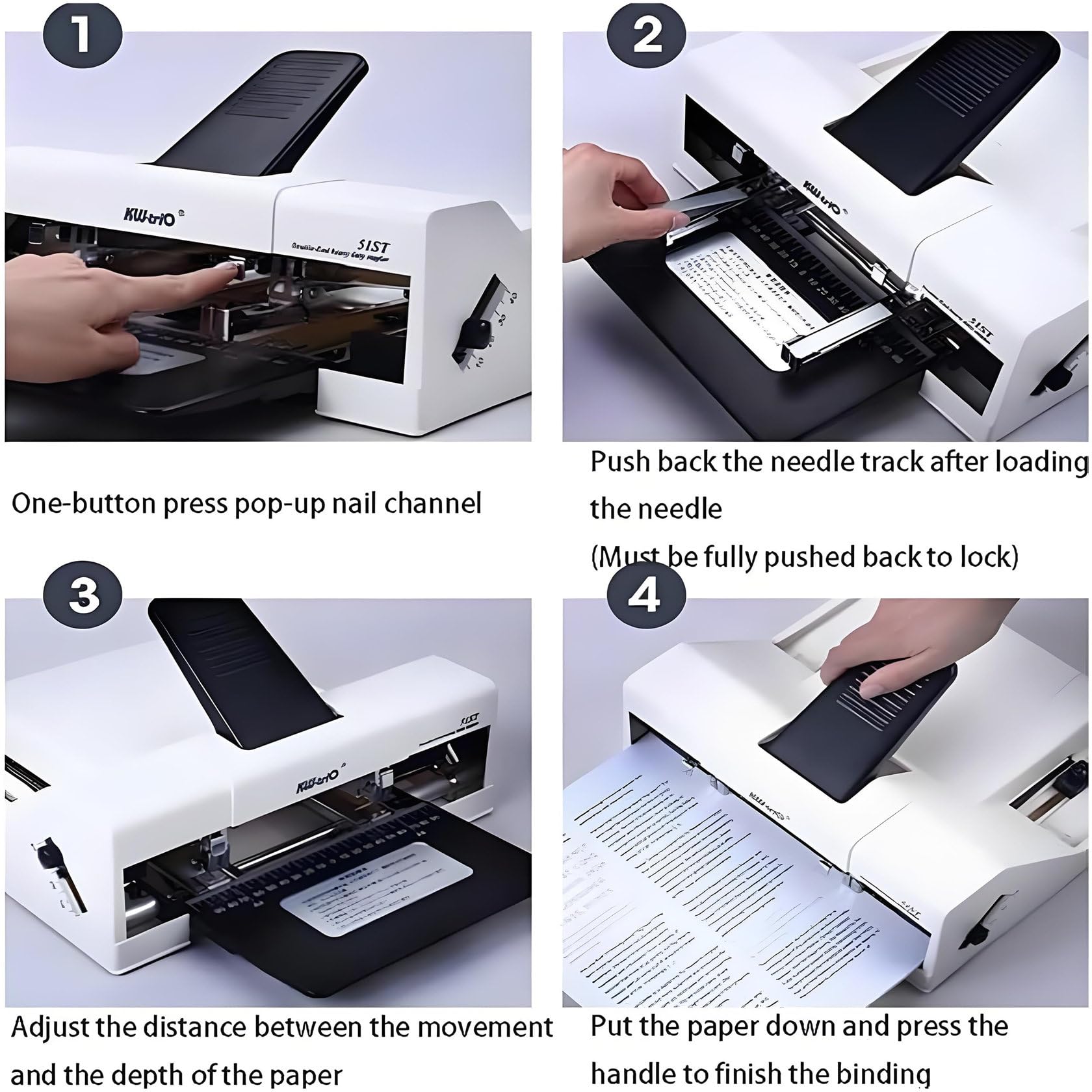Cucitrice Elettrica A Doppia Testa Con Cucitura Centrale, Punto A Sella, Braccio Lungo A Doppia Fila A4/A3, Cucitrice Standard A Doppio Foro Per Ufficio, 50 Pagine Per Tipografia, Fabbriche E Uffici