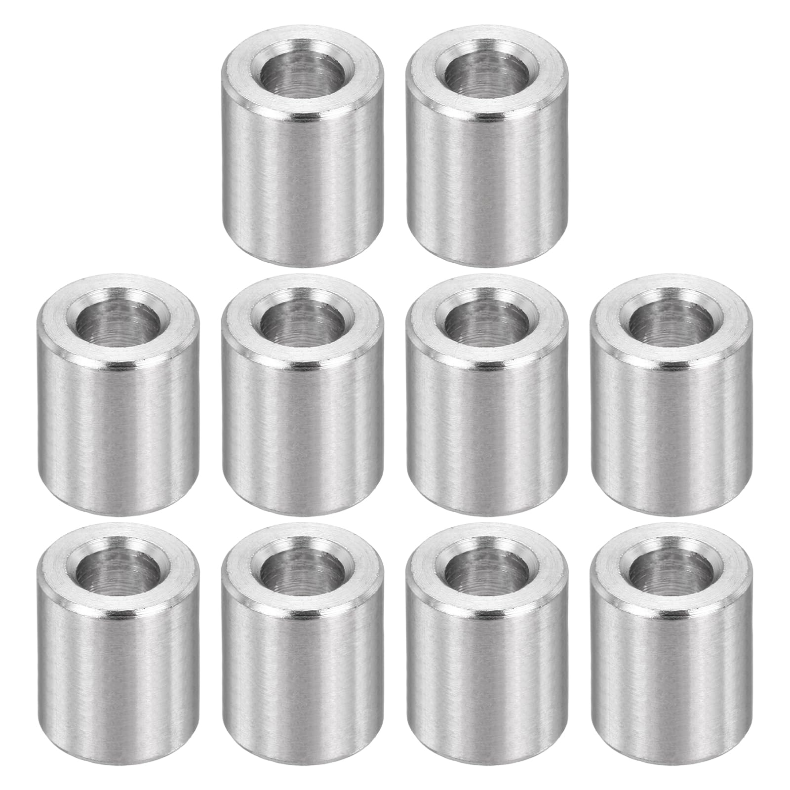 PATIKIL M5 Stainless Steel Spacers, 12Pcs Metal Spacer 5mm ID x 10mm OD x 11mm L Screw Standoff for 1/32" or M5 Screw