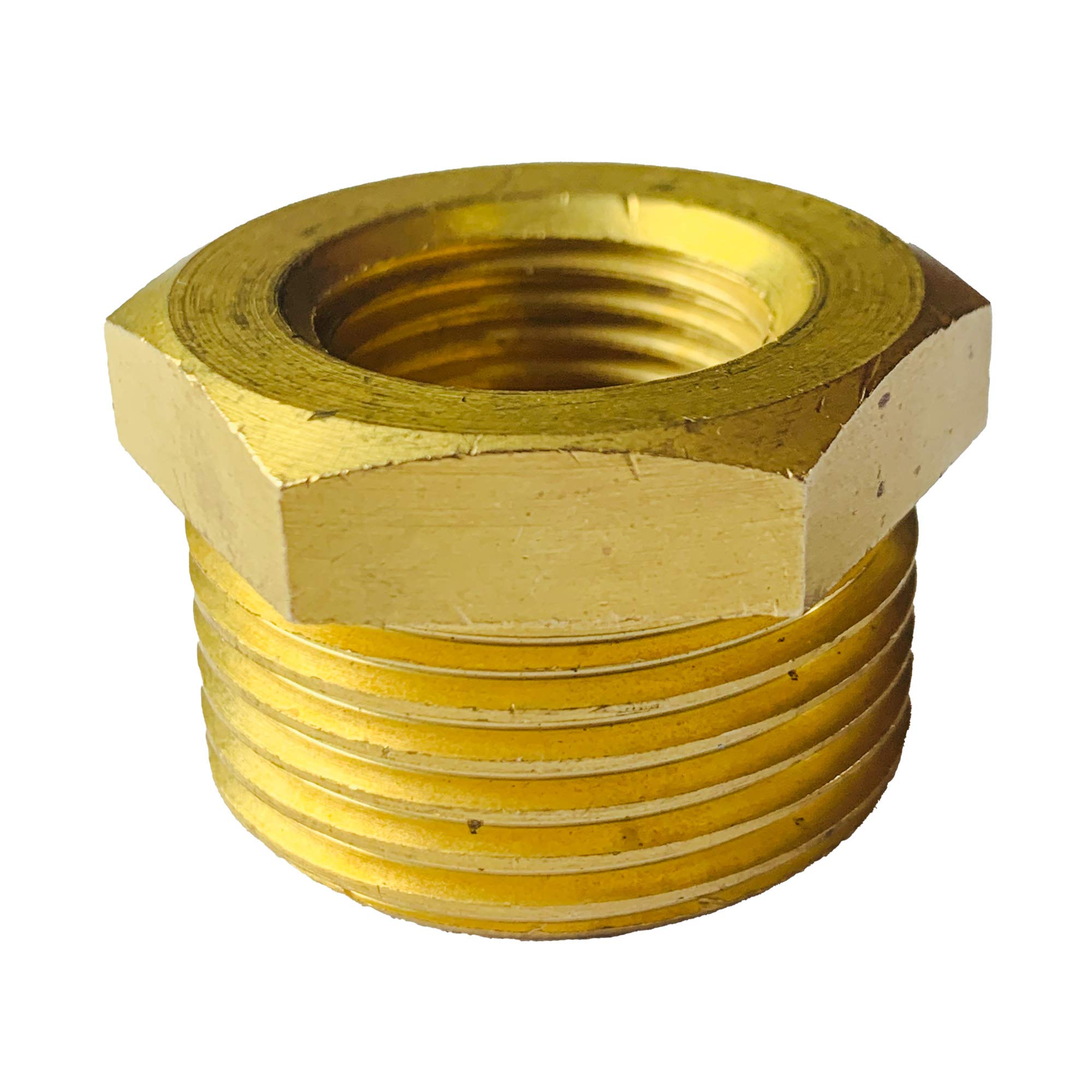Brass Reducer Bush Pipe Fitting | Outer Male 1" into Inner Female 3/4" |-image-14