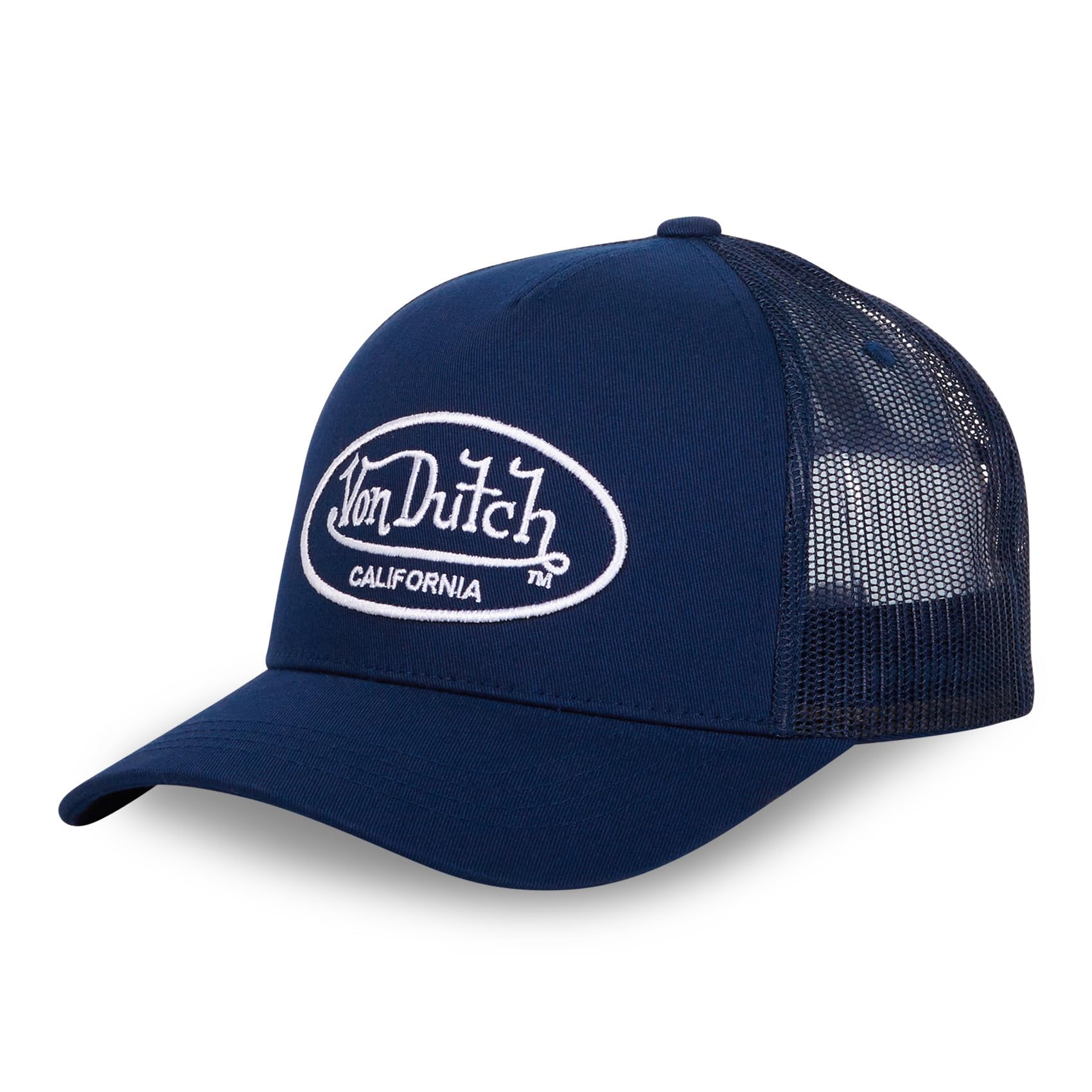 Von Dutch Men's & Women's Adjustable Cap, LOF Trucker Cap, Adjustable with Strapback, Navy blue, One Size