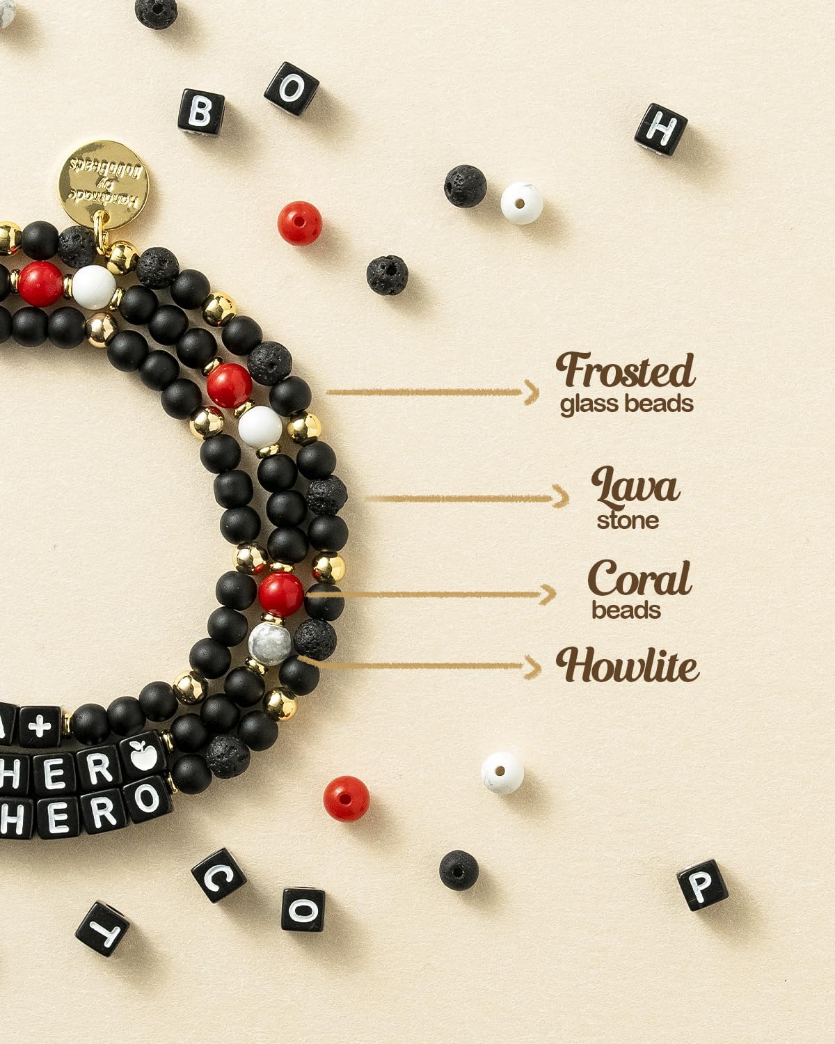 3pcs Teacher Bracelets for Women and Men, Beaded Teachers Bracelet, Teacher Appreciation Gifts with Gift Box - Image 3