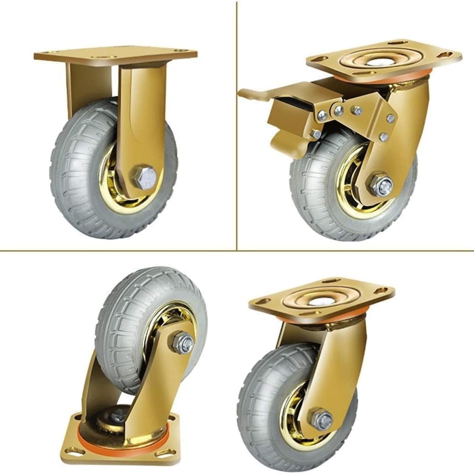 Ruedas giratorias de Goma for Transporte Industrial, 2 uds.