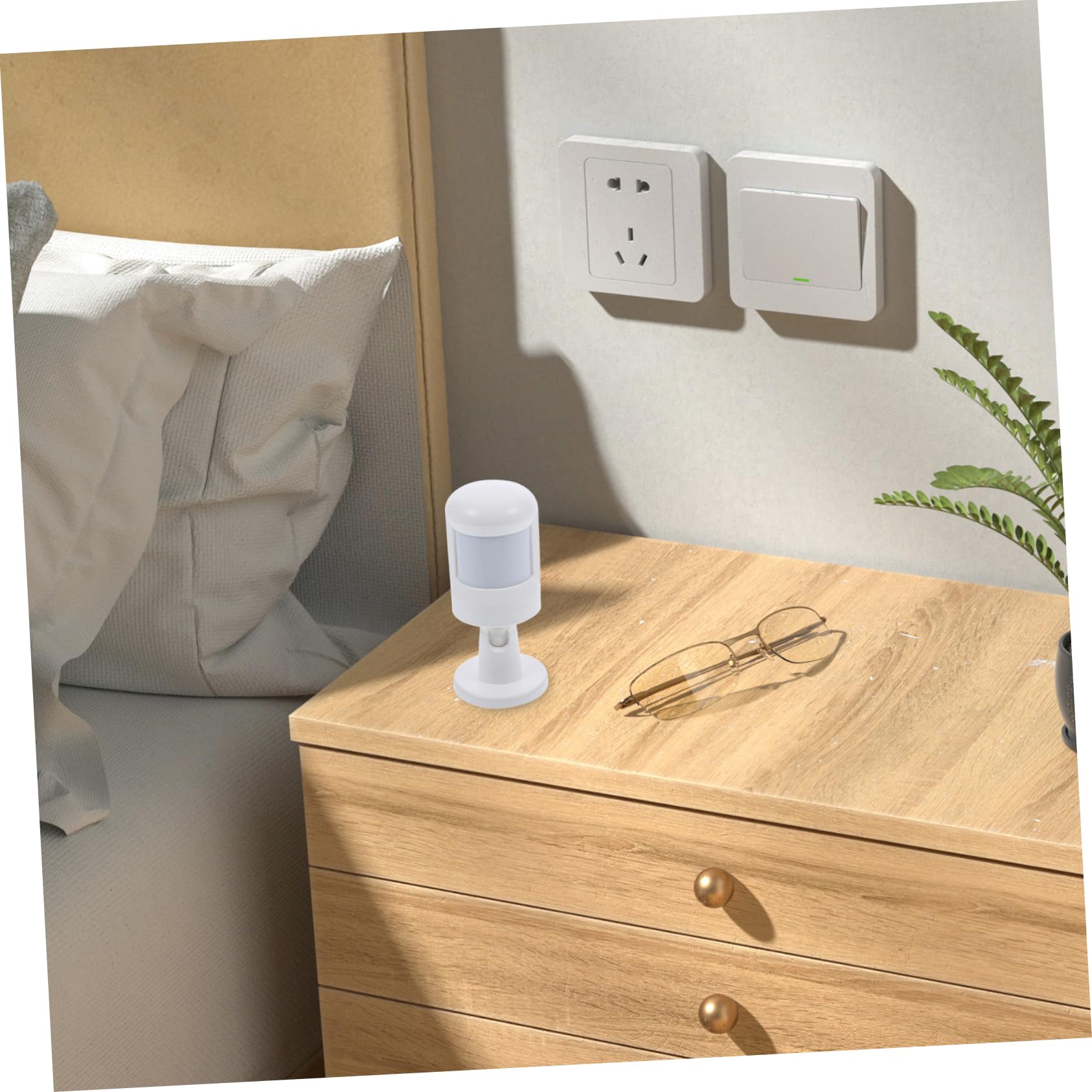 SHINEOFI Detector de Infrarrojos Sensor Corporal Pir y Sistema de Detección de Movimiento Compatible con Tecnología Inalámbrica para Hogar para Alarmas de Seguridad