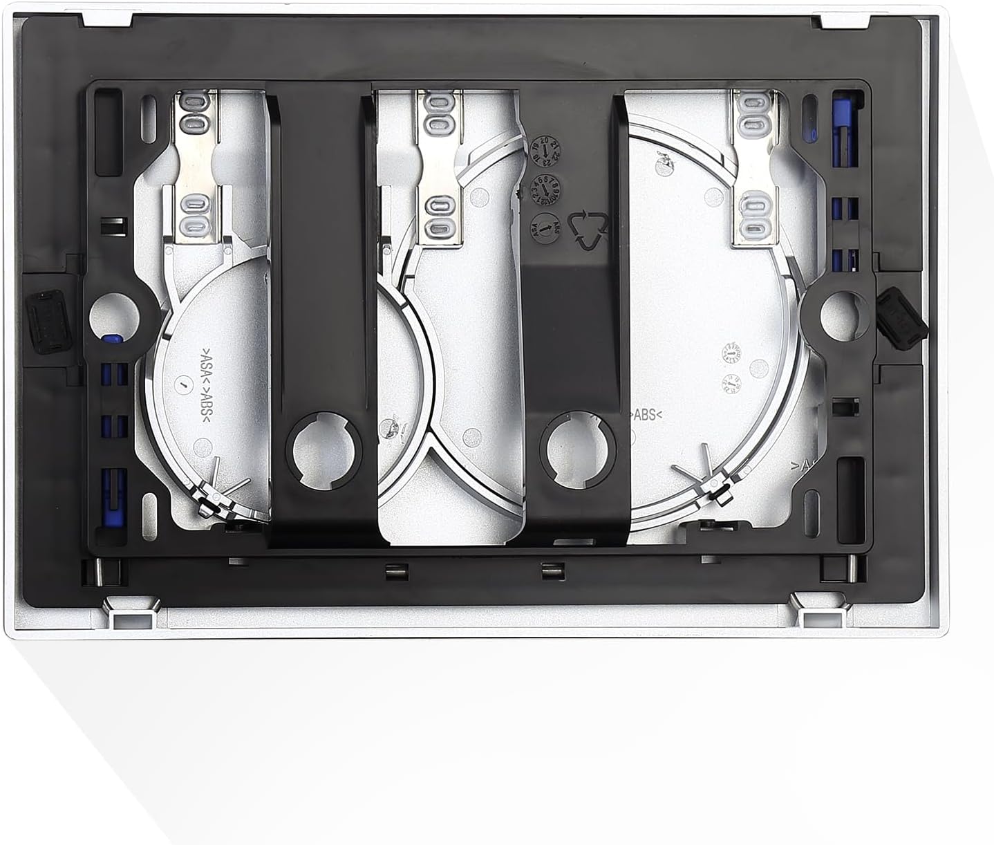 Dual Flush Plate Actuator for Wall Hung Toilets, Compatible with Geberit Sigma01-115.770.21.5, Easy Installation, Flush Plate Included (Silver)