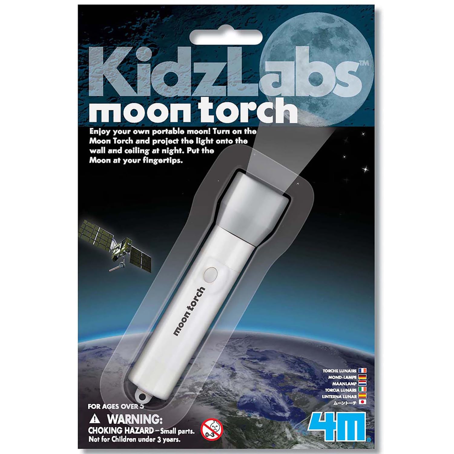 Amazon.com: 4M: KidzLabs - Moon Torch - Portable Projecting Toy