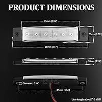 Vista 6 de BJZ luces LED para remolque verdes, 6 luces LED, barra de luz de señal de giro, indicador de luz de 3.8" para parte delantera y trasera