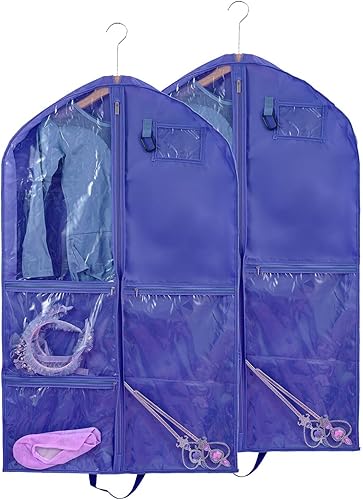 Vista 129 de Bolsa de ropa colgante impermeable, bolsas de ropa de 40 pulgadas para colgar ropa, bolsas de ropa para almacenamiento de viajes, bolsa de ropa