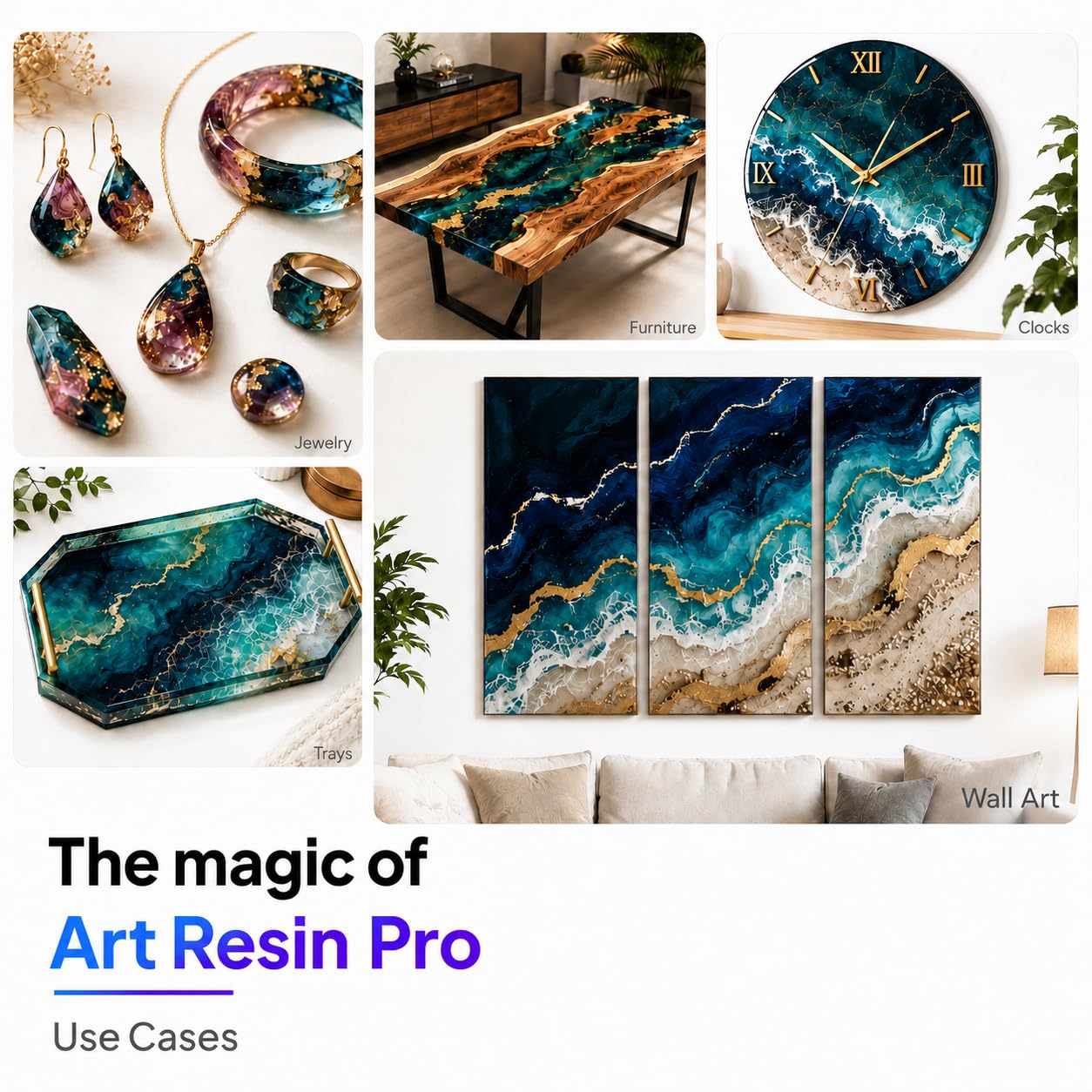 MAGNIFICO Art Resin Pro 2:1 Clear Epoxy Resin & Hardener Kit | 3 KG product image 5