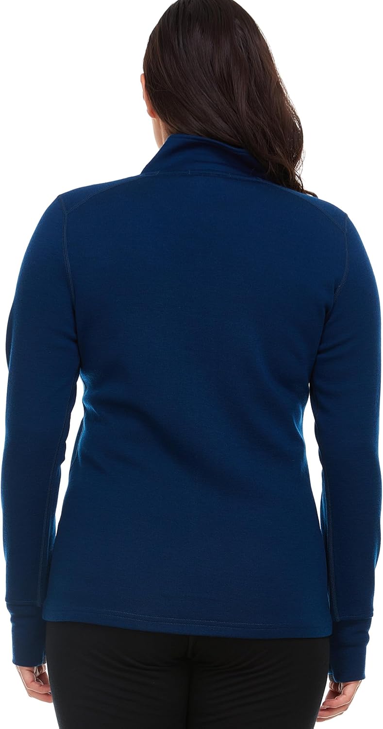100% Merino Wool Full Zip - Women's Expedition Heavy Weight Zip Up Sweatshirt - Image 2