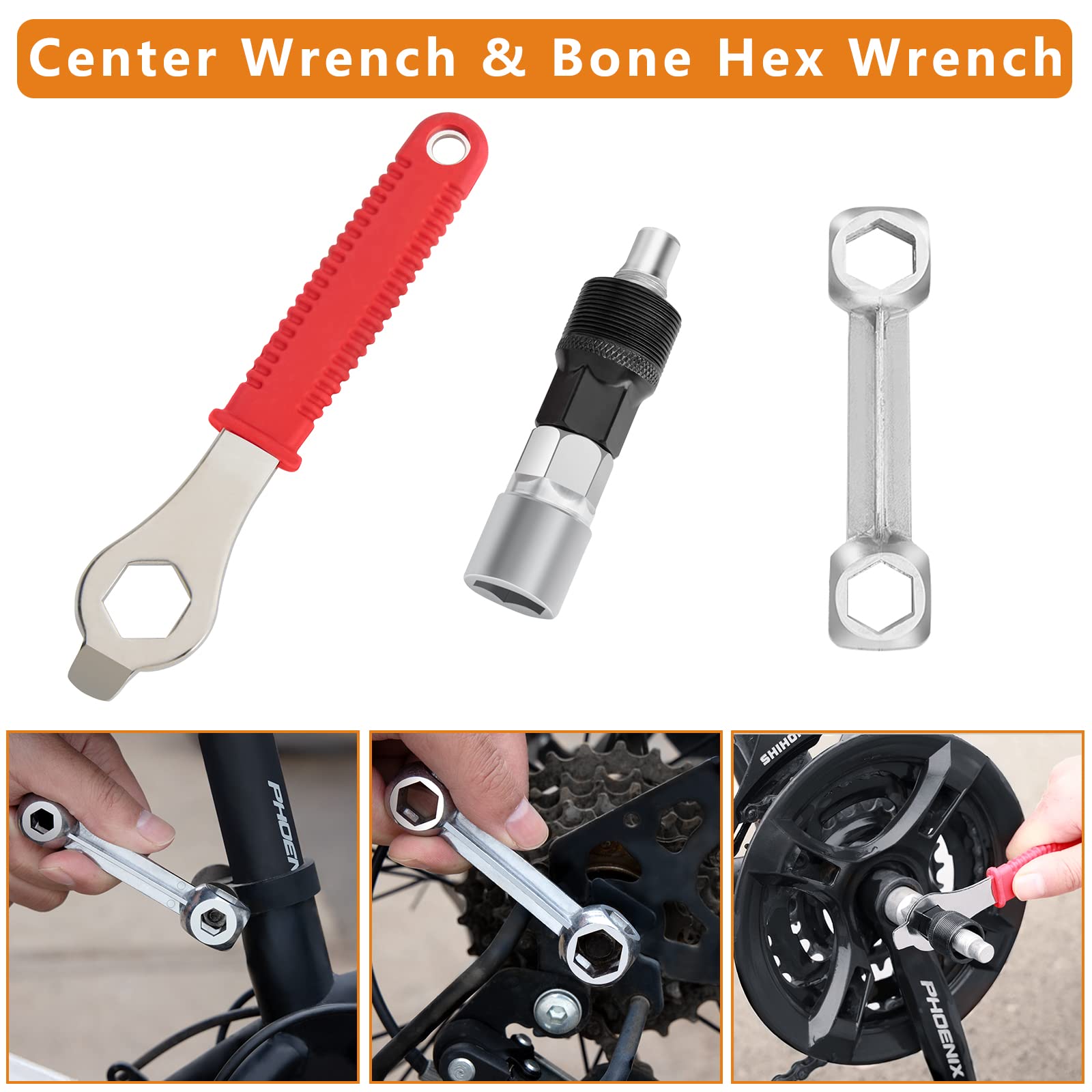 Bicycle Tire Patch Repair Kit, Bike Chain Repair Wrench, Essential Mini Pump, Portable Adult Bicycle Toolkit Accessories,Tool Kit for Camping Travel, Best Gifts for Men and Women