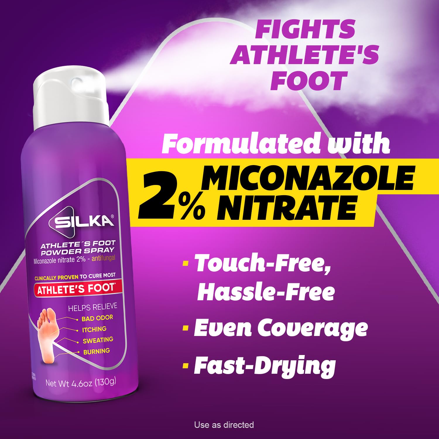 Silka Ultimate Foot Care Kit, Athlete's Foot Spray 4.6 Oz, Ringworm & Jock Itch Cream 1 Oz, Toenail Fungus Treatment 0.45 Fl Oz & Foot Powder 6 Oz, Solution for Athlete’s Foot, Nail Fungus & Foot Odor
