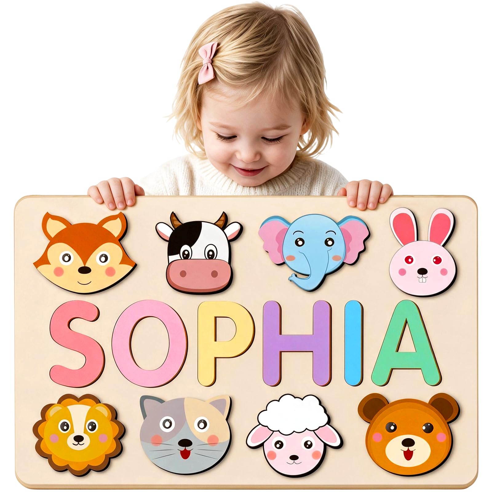Personalized Name Puzzle for Toddler 1-3, Personalized Baby Gifts