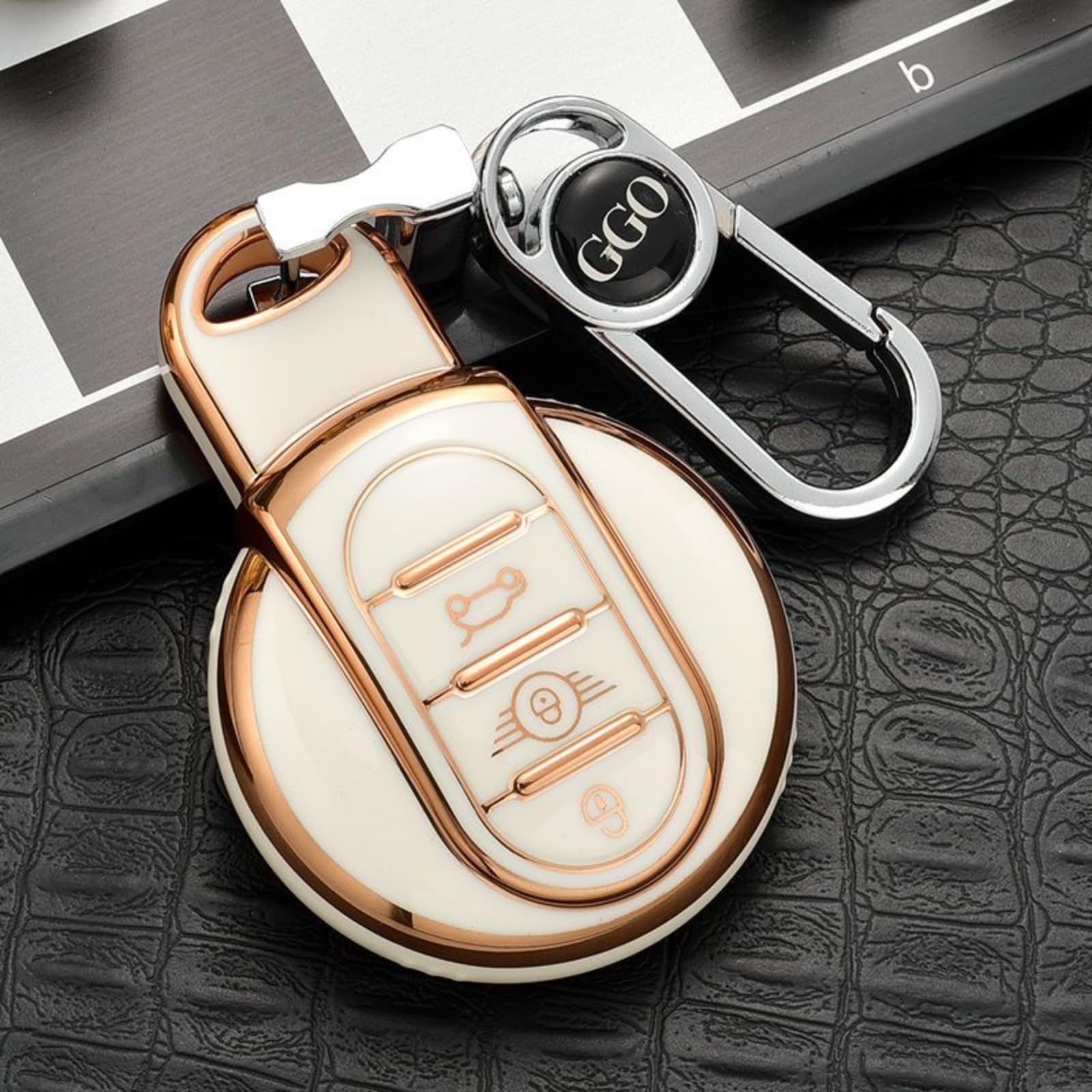 Funda para llave de coche BMW y Mini Cooper con llavero protector 7