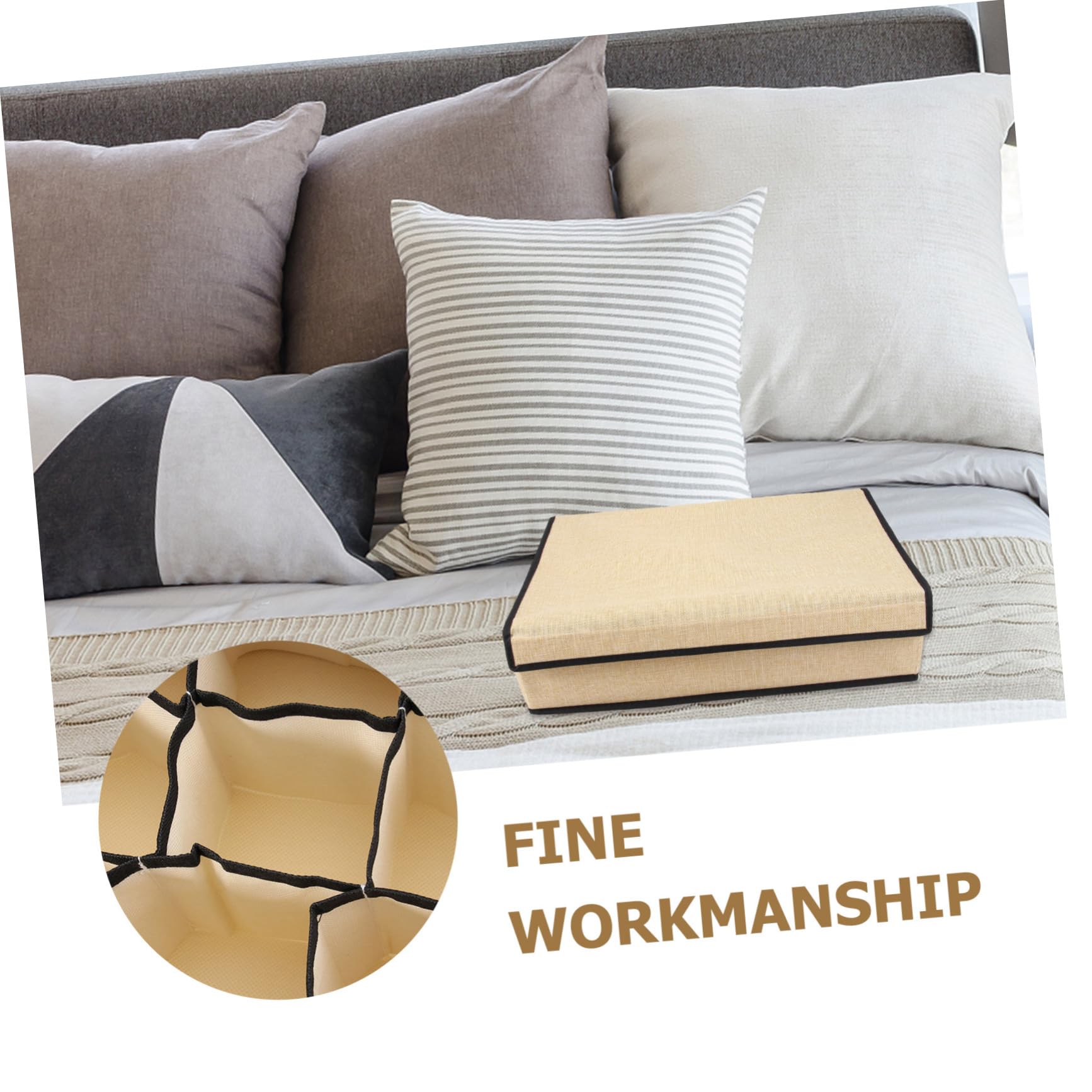 Hohopeti Organizer Per Cassetto Con Copertura Scatola Multiuso Per Biancheria Calzini e Reggiseni Lavabile e Facile Da Pulire Scomparti Per Armadi e Comò