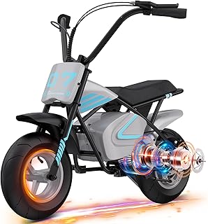 EVERCROSS EV07M Moto Electrique pour Enfants, Pneus de 11 Pouces, 20KM/h, Autonomie de 15km, pour Les Enfants de 3 à 10 Ans - Le Cadeau Parfait pour Les Garçons et Les Filles