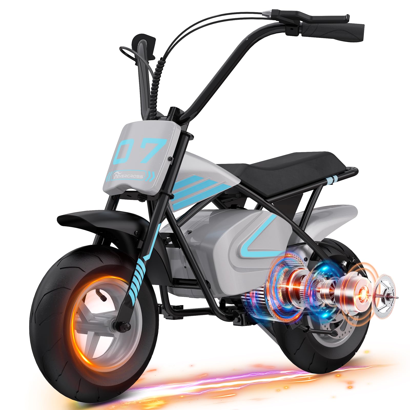 EVERCROSS EV07M Moto Elettrica per Bambini con Pneumatici da 11”, Velocità di 20 KM/H e Autonomia di 15 KM, Adatta per Bambini dai 3 ai 10 Anni - Il Regalo Perfetto per Bambini & Bambine