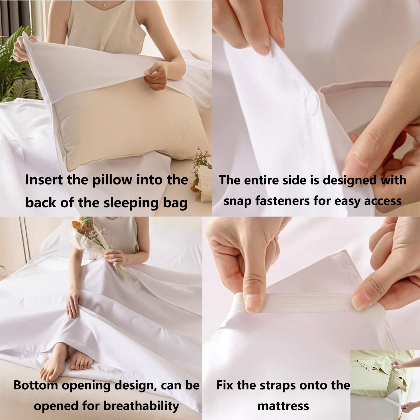 Forro Plegable for Saco de Dormir con Aislamiento de Hotel, Ropa de Cama de Viaje Suave y Transpirable, Saco de Dormir Lavable for Camping en Hotel