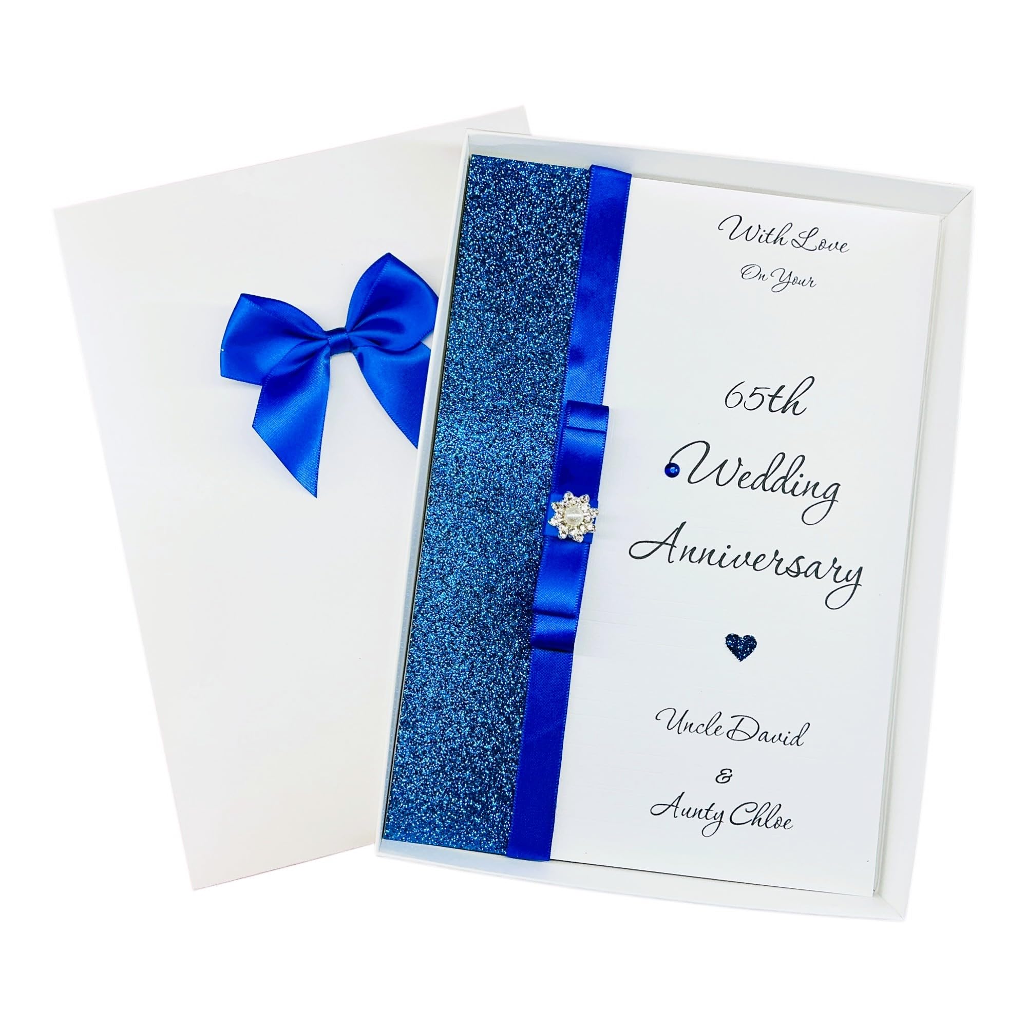 65th Wedding Anniversary Card Blue Sapphire 65 Years - LB 200 โ image 1