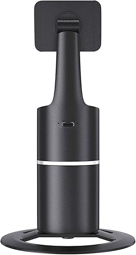 Miniatura 8 de Trípode de seguimiento facial automático, soporte de cámara de teléfono con rotación de 360 con anillo de luz para selfie, sin aplicación, soporte