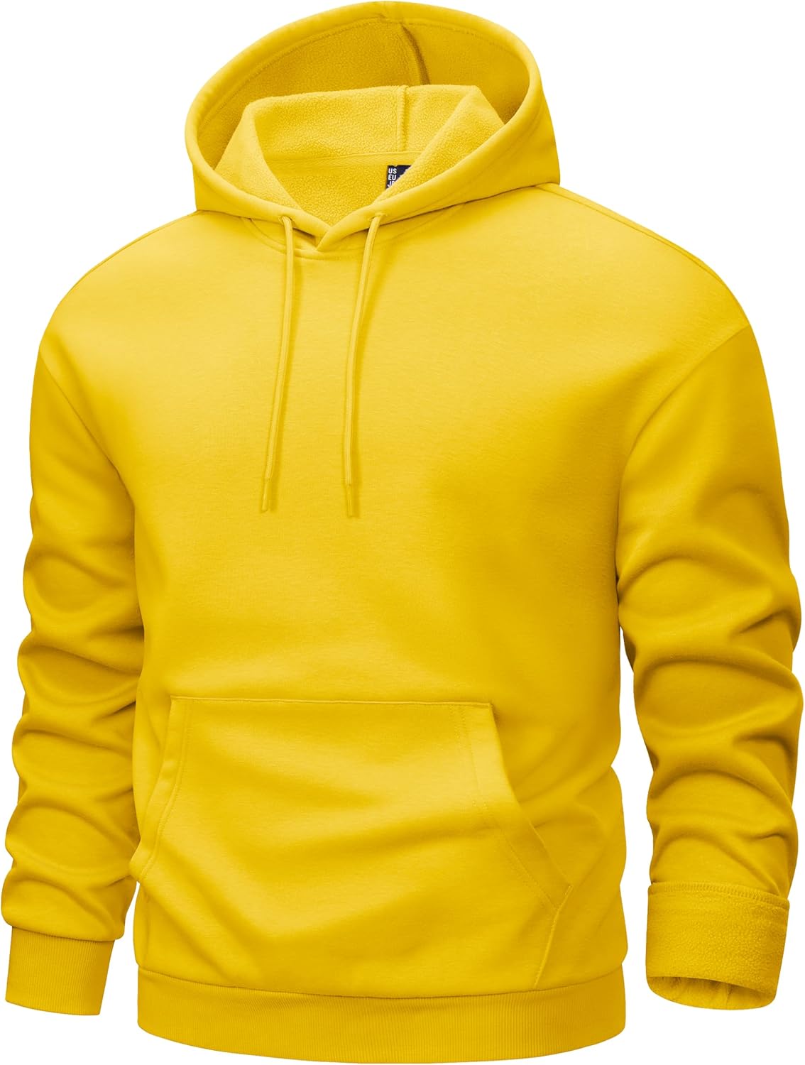 MAGCOMSEN Men's Hoodies Fleece Lined Sweatshirts Drawstring Casual Workout Midweight Pullover With Kangaroo Pocket