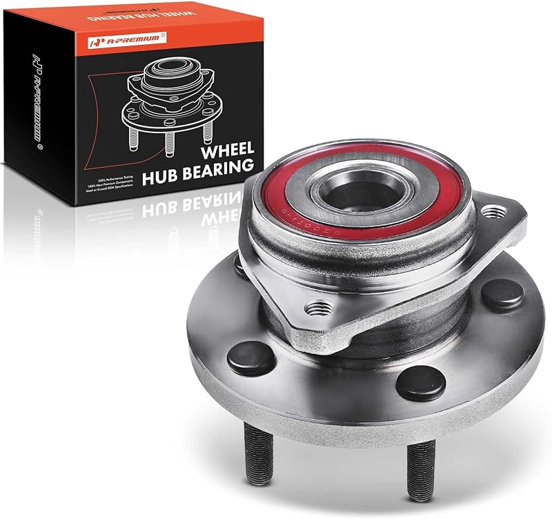 A-Premium Front Wheel Bearing and Hub Assembly with 5-Lug | Compatible with Jeep Grand Cherokee 1999-2004, High Carbon Steel, Double-Lip Seal Ring, Heat-Resistant Grease