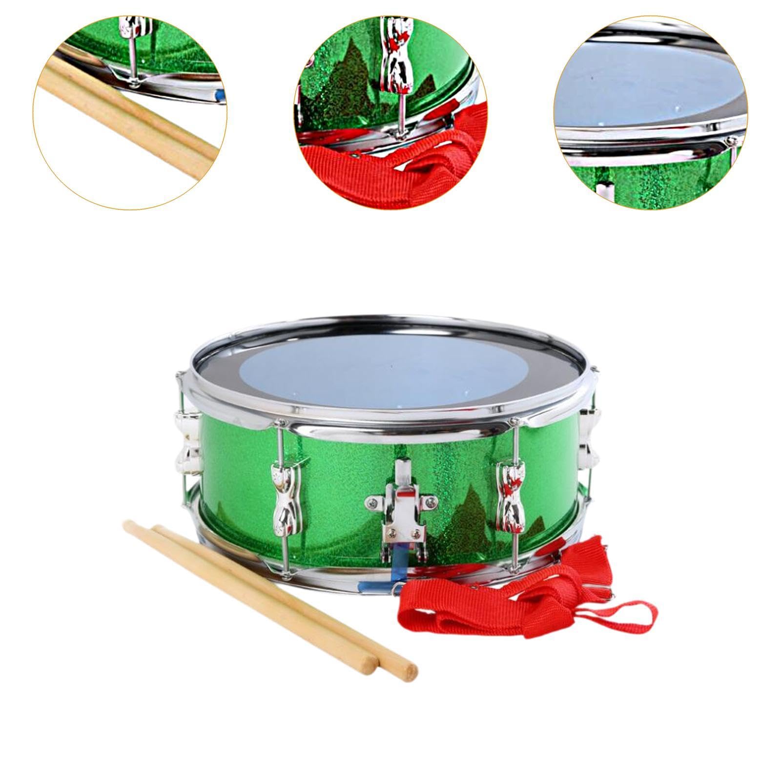 13 Zoll Snare Drum Doppeltontrommel Professionell mit Schultergurt Musiklernen Marschtrommel Teenager Kinder Mädchen Jungen