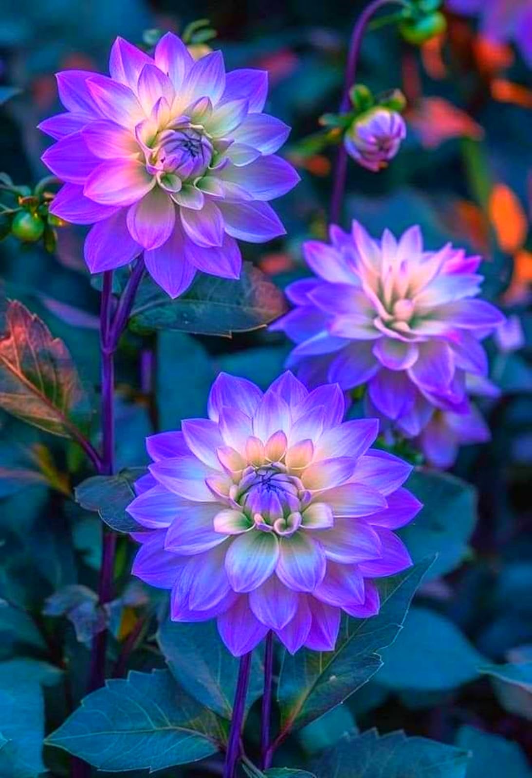 Dahlia for Planting,Excellent Display,Organic and Natural, Mix Greening Flower-10bulbs-D