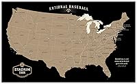 Vista 21 de HolyCowCanvas Personalized Canvas Baseball Stadium Map Tracker with Push Pins, Parks Bucket List, Customized Baseball Gift Stadiums Push Pin USA