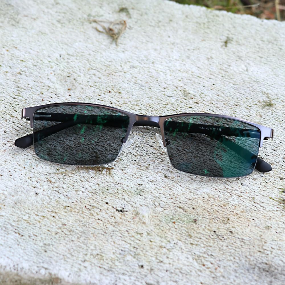 JIETIAN Lente Fotocromática para Hombre HD Outdoor, 1.56 Gafas de Sol con Lentes de Resina asférica/Protección UV,02,+1.75