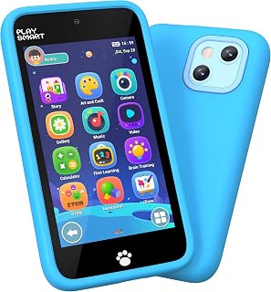 MOMILLA Kids Smart Phone, 220+ Educational Games, Dual Camera, 195 Drawings | 3.97" Toddler Phone, 45+ Stickers, Learning Toys for Boys Girls, No SIM Birthday Gift for 3-12 Year Old